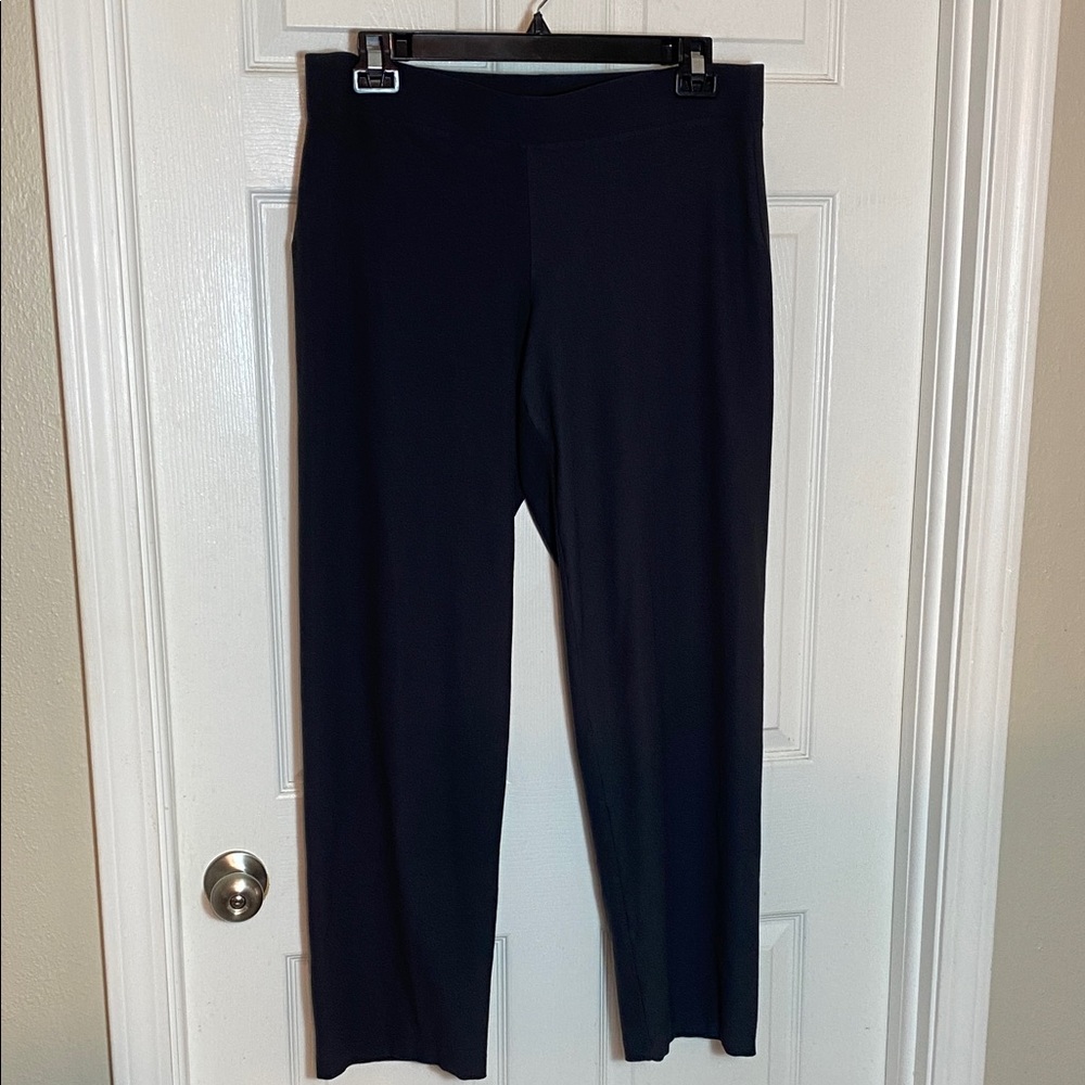 Eileen Fisher Ponte Knit Pull On Dark Gray Pants Size Large